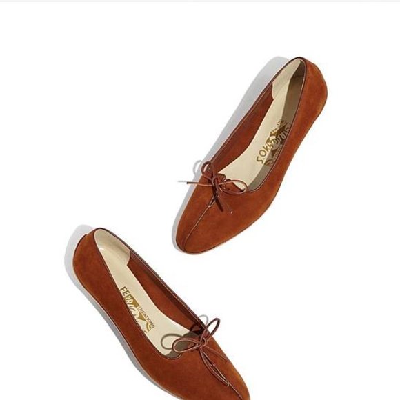 Salvatore Ferragamo Creations Ballet Flat CHERIE black SUEDE BALLET FLAT size 39 - Picture 10 of 13